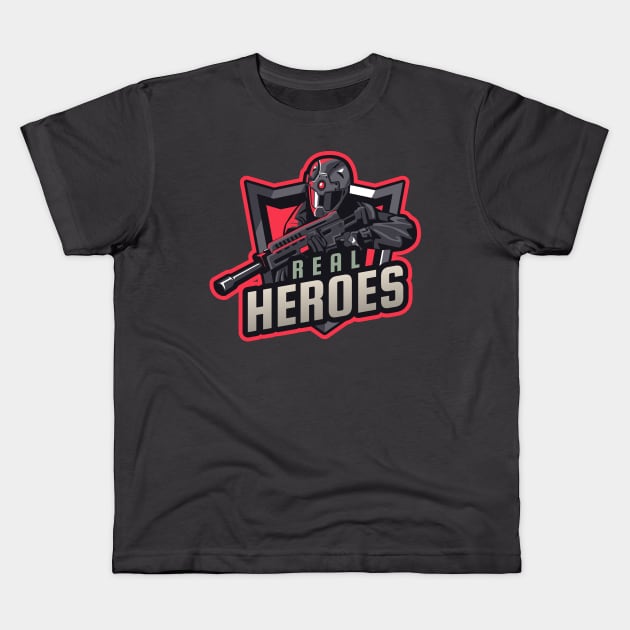 Real Heroes - Military Kids T-Shirt by Smart Life Cost